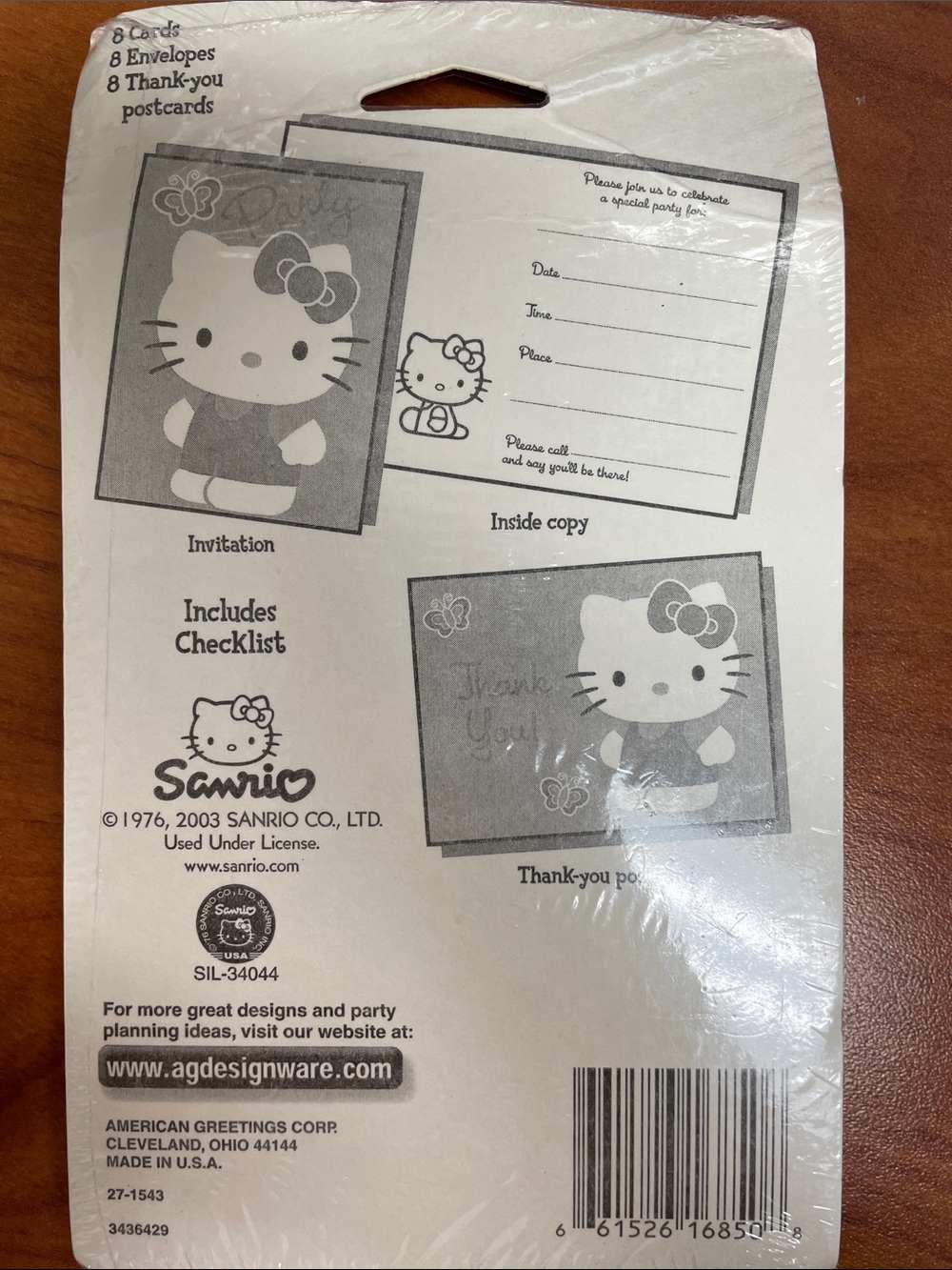 Hello Kitty invitations - Picture 2 of 2